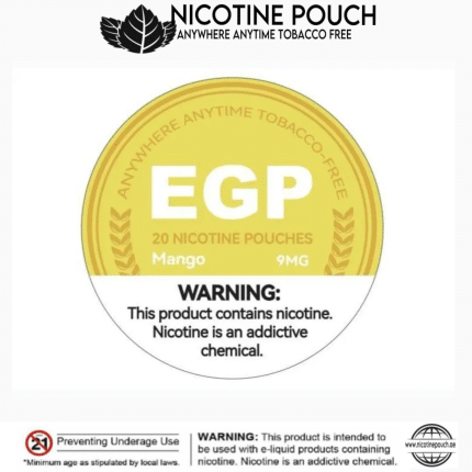 EGP Mango 9M/14MG Nicotine Pouches/Snus