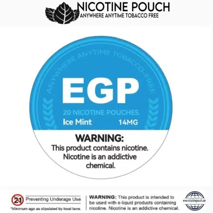 EGP Ice Mint 14MG Nicotine Pouches/Snus