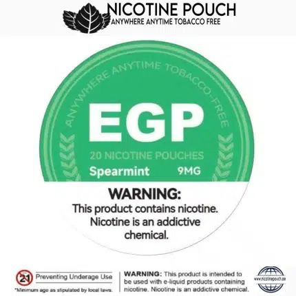 EGP Spearmint Nicotine Pouches 9mg/14mg Snus